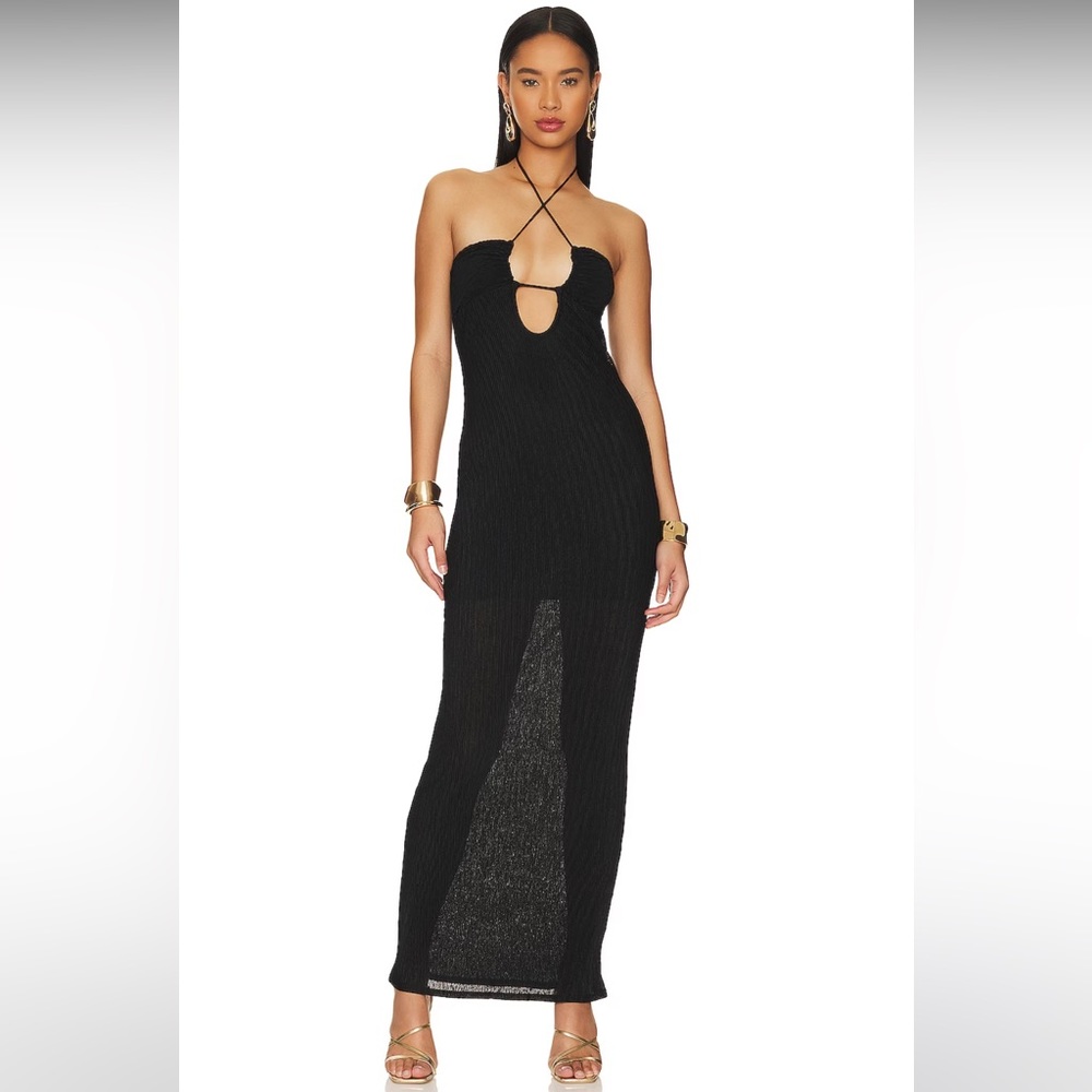 Camila Coelho Gia Maxi Dress in Black